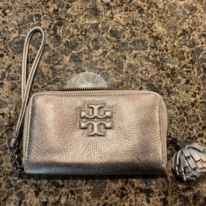 Tory Burch Silver Wristlet